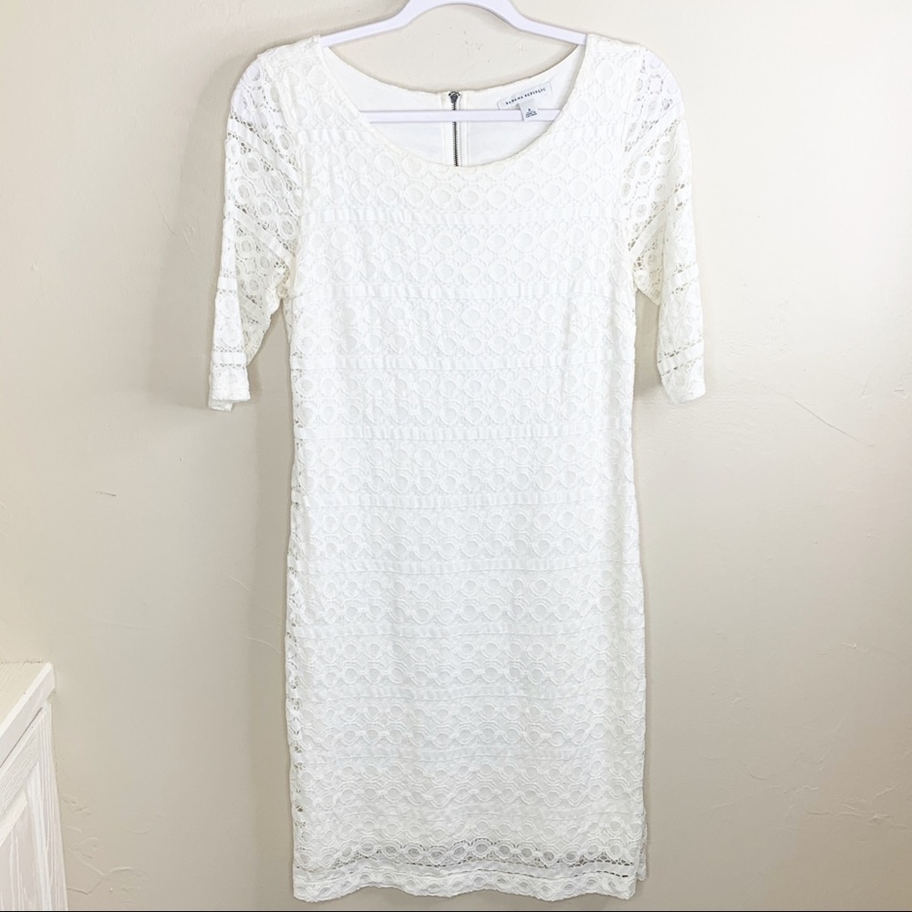 Banana Republic Cream Lace Sheath Dress